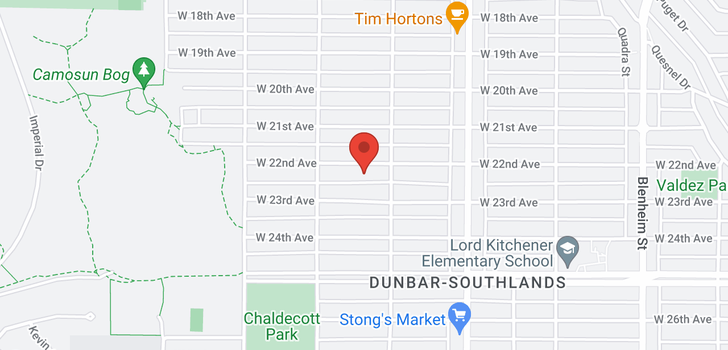 map of 3836 W 22ND AVENUE